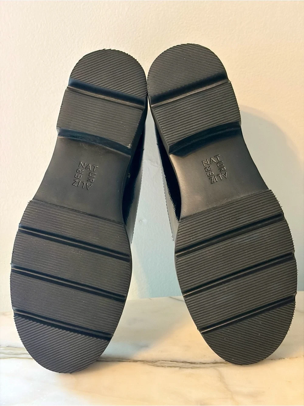 Naturalizer Black Patent “Committed” Tassel Platform Loafers